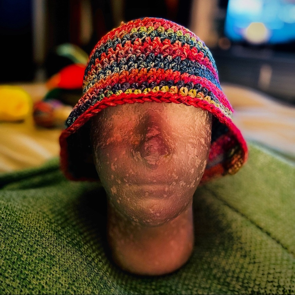 Hand made crochet bucket hats